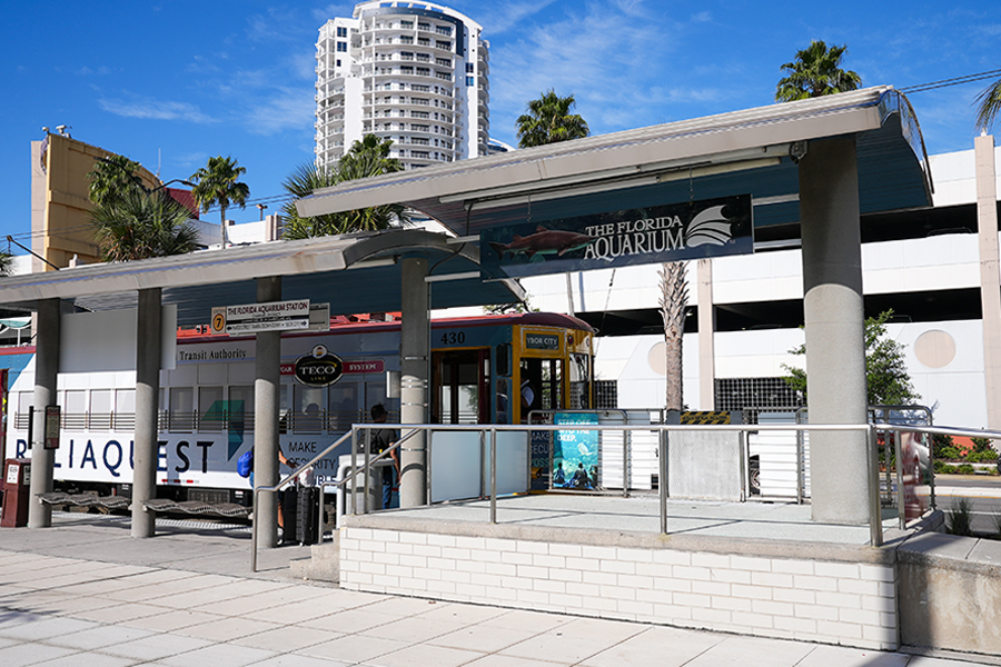 The Florida Aquarium Station - Stop #7 - on the TECO Streetcar