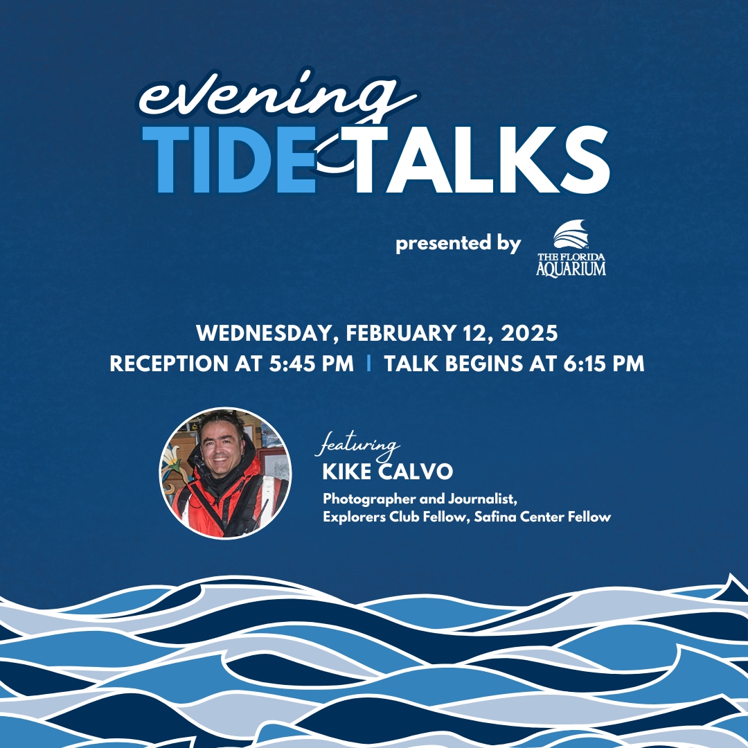 Evening Tide Talks presented by The Florida Aquarium February 12, 2025 featuring Kike Calvo Photographer and Journalist Explores Club Fellow, Safina Center Fellow